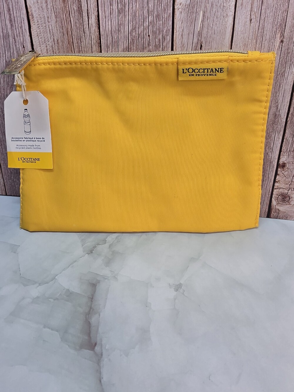 L’Occitane En Provence Yellow Beauty Pouch NWT